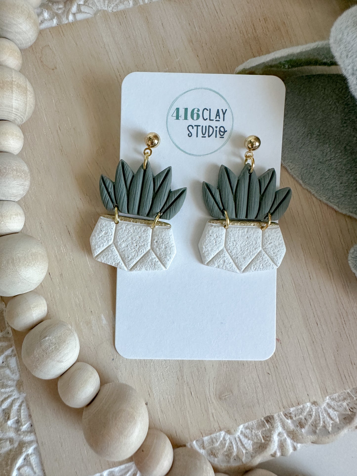 Succulent Earrings