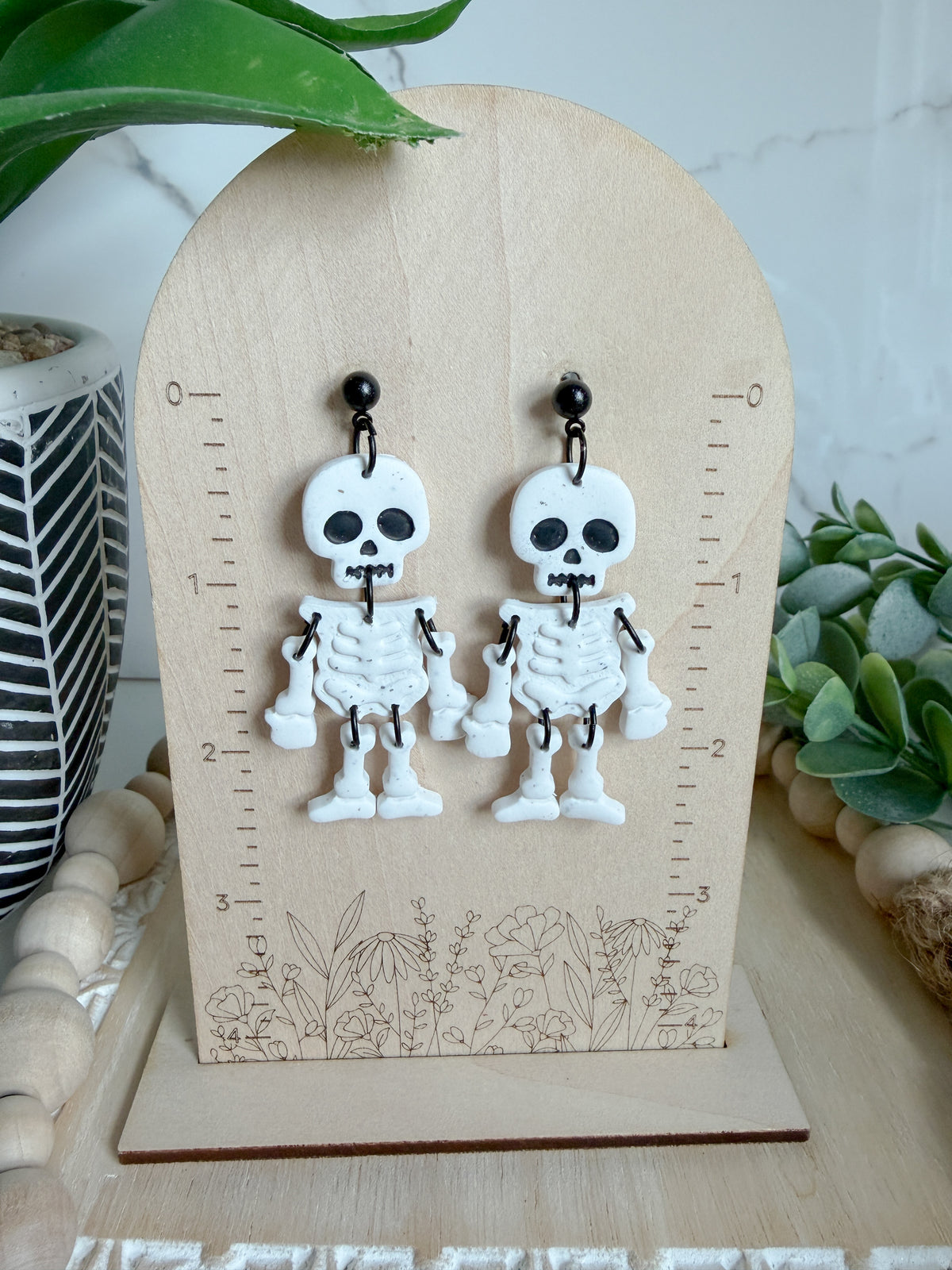 Spooky Scary Skeleton Earrings