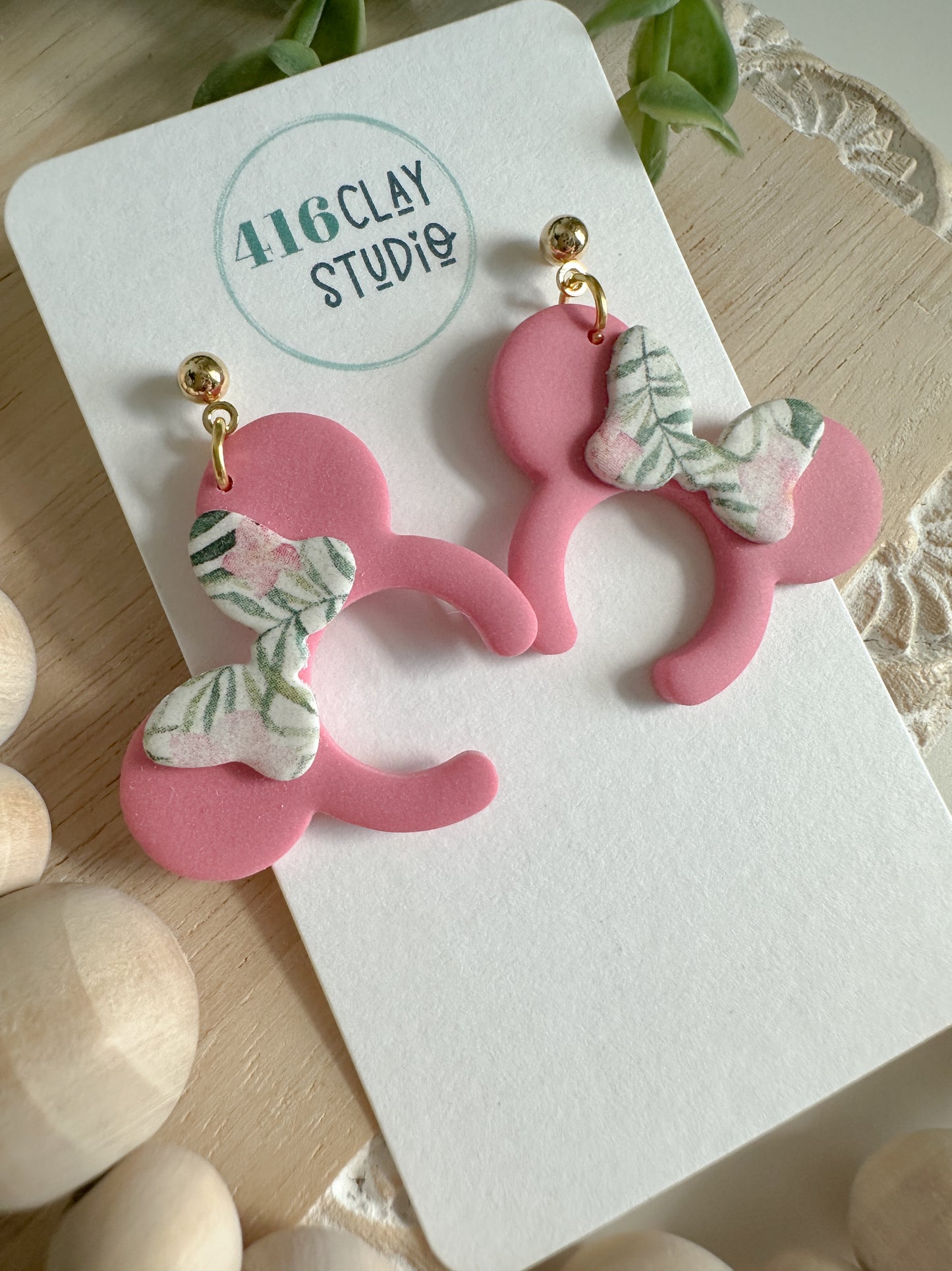 Tropical Mouse Ear Headband Earrings