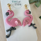 Pink Flamingo Dangle Earrings