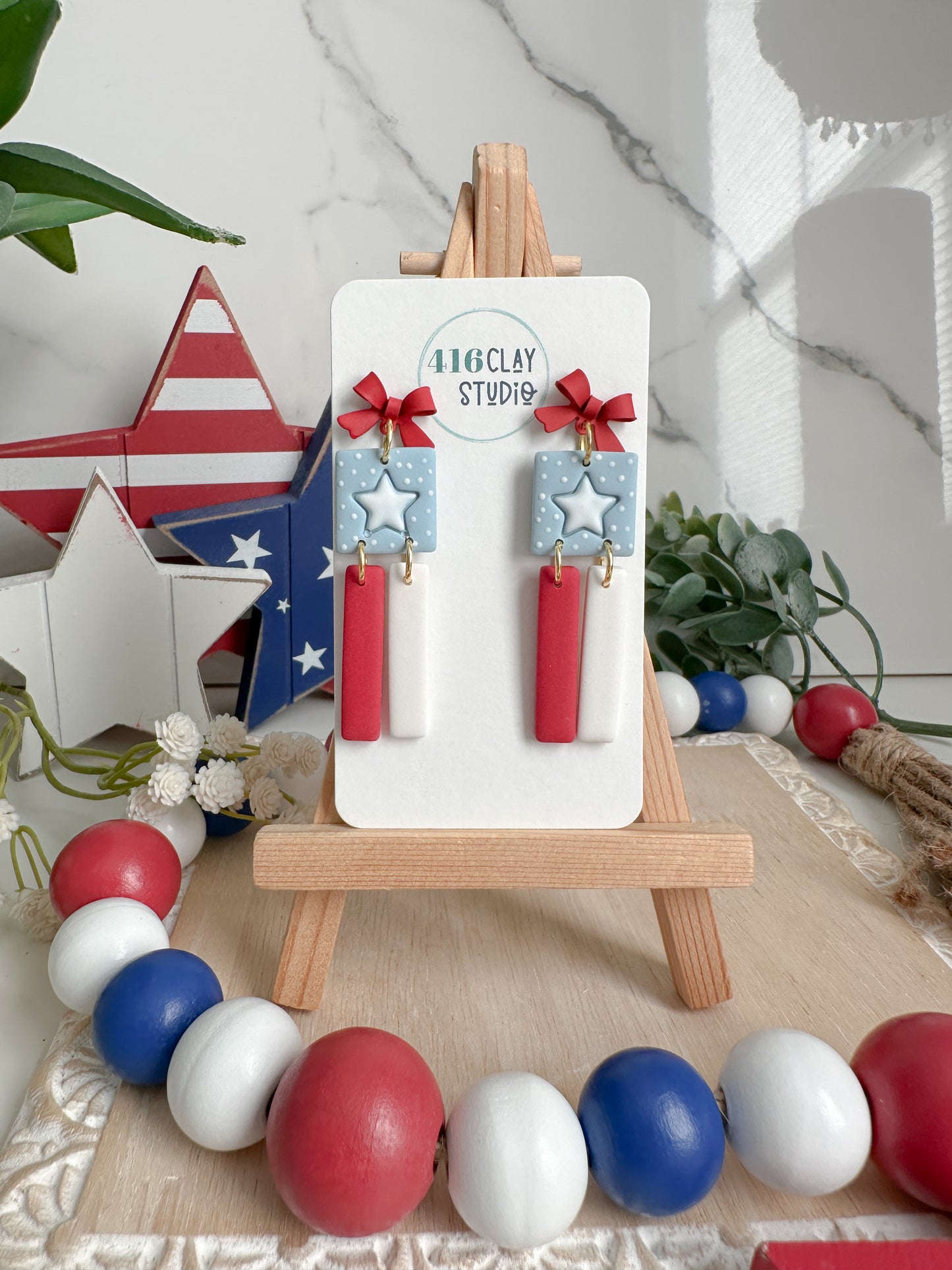 Red, White and Ribbon Flags