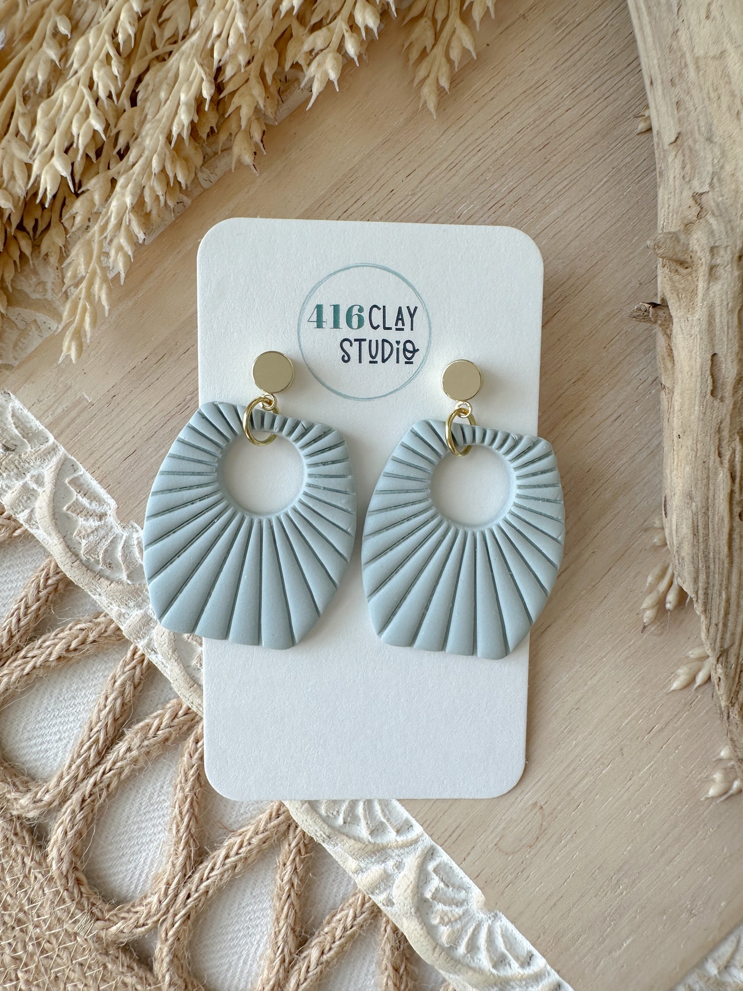 Costal Embossed Earrings (4 color options)