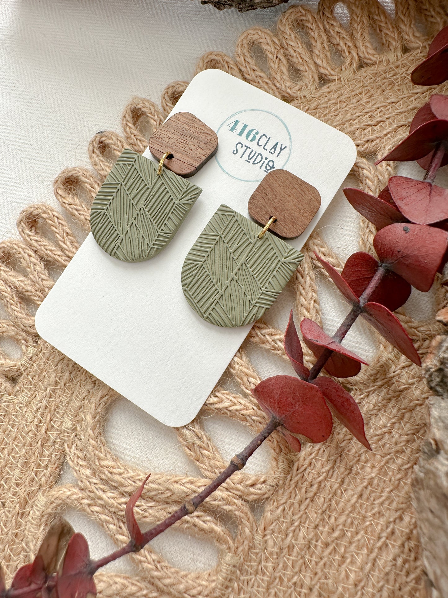 Textured Dangle Earrings (4 color options)