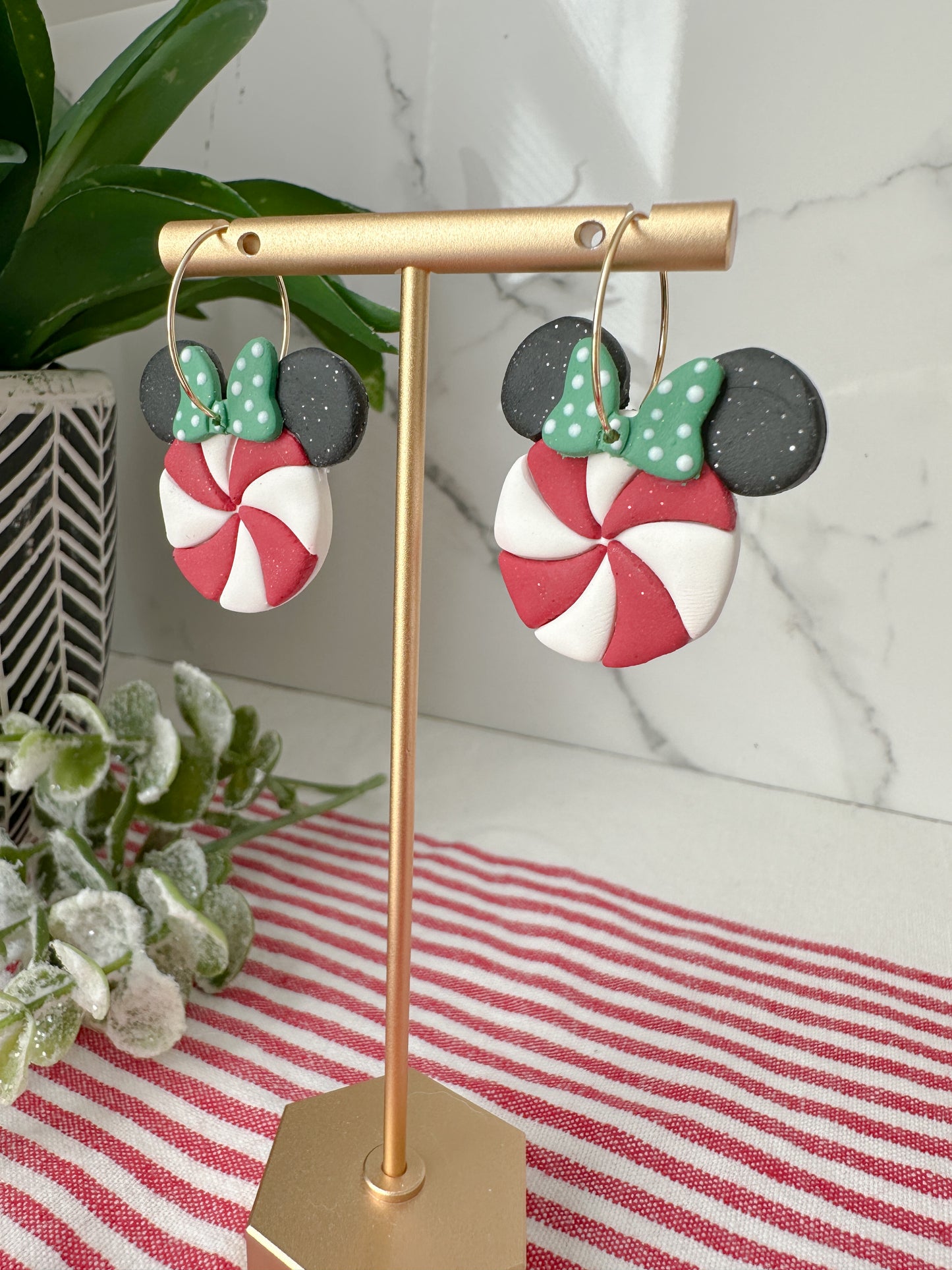 Peppermint Mouse Earrings