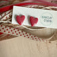 Sparkly Heart Stud Earrings