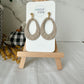Faux Rattan Teardrop Earrings