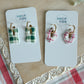 Plaid Christmas Charm Earrings