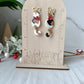 Christmas Calico Cat Earrings