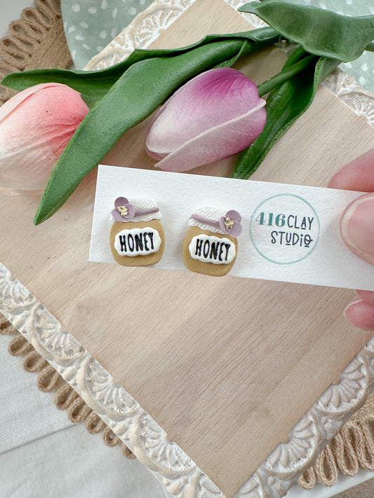 Honey Pot Stud Earrings