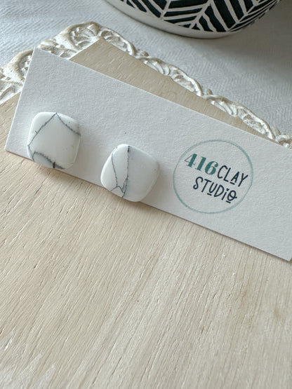 Faux Stone Stud Earrings