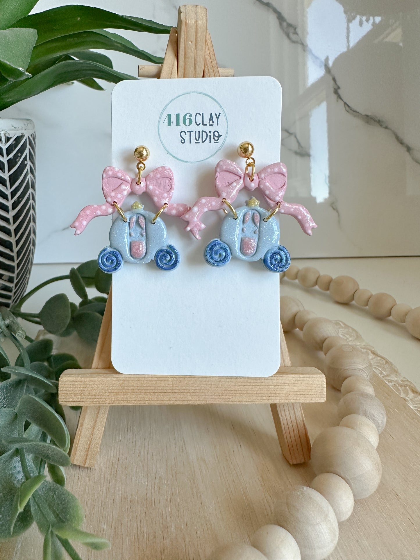 Sparkly Carriage Earrings