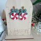 Peppermint & Bow Earrings
