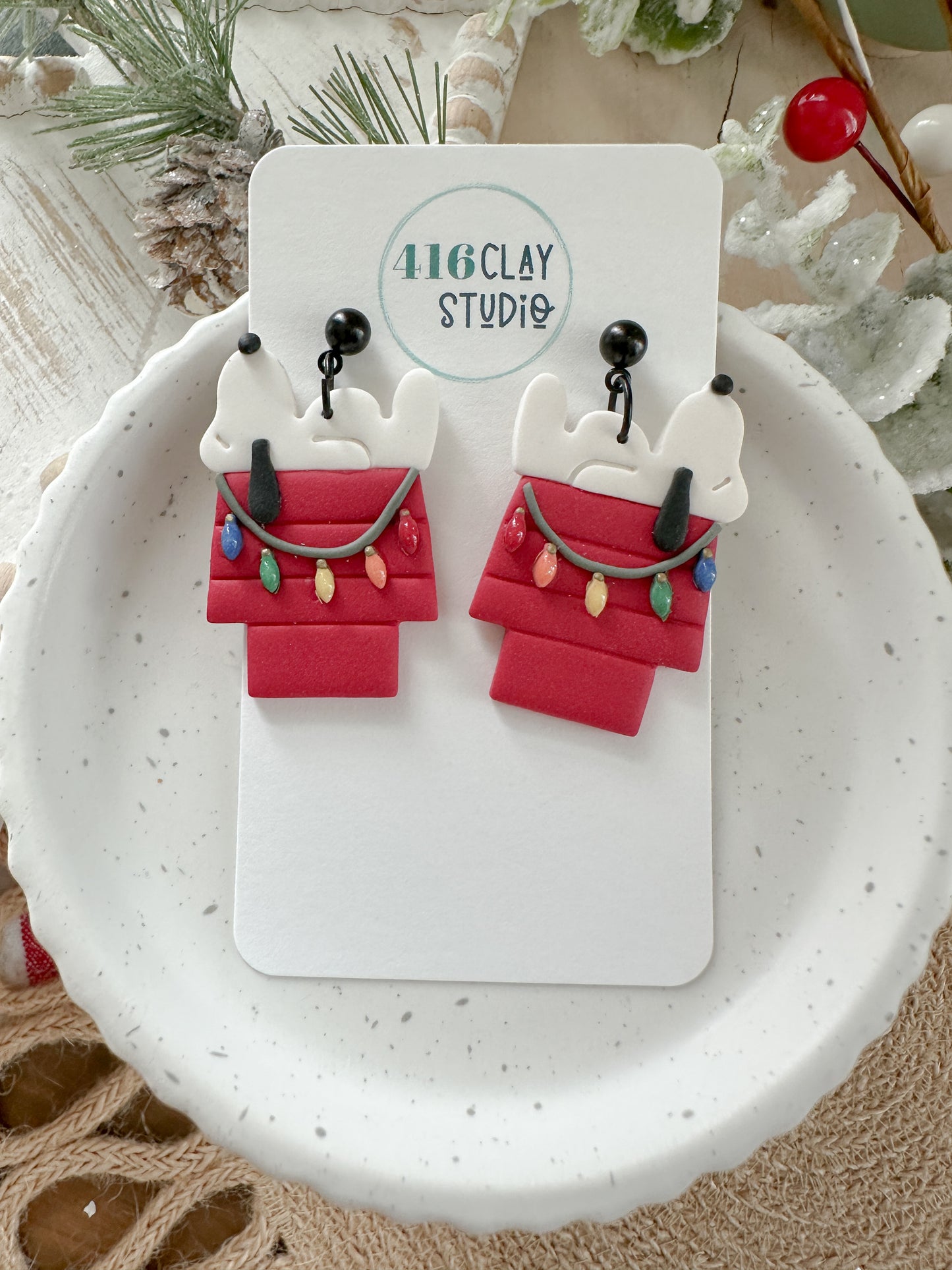 Festive Pup Earrings