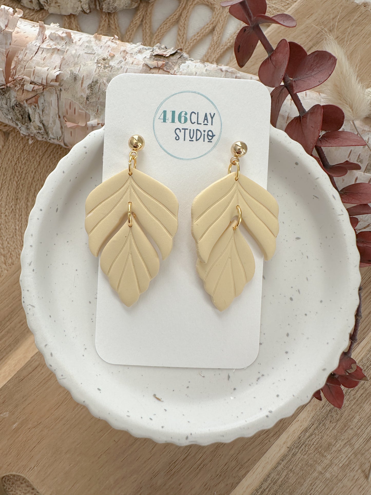 Botanical Dangle Earrings (4 color options)