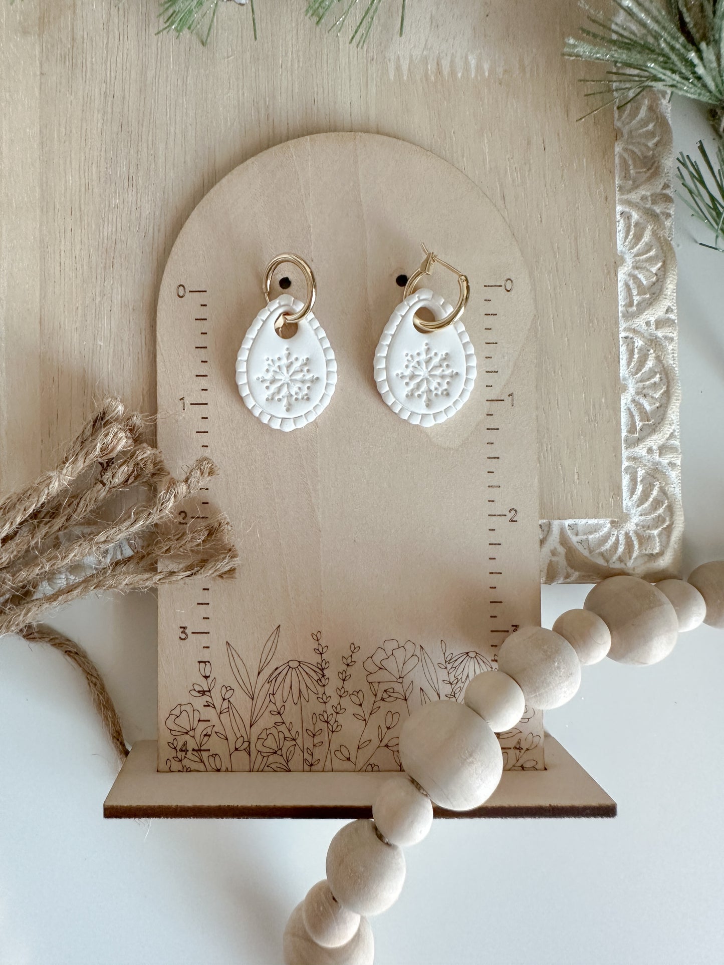 Snowflake Charm Earrings