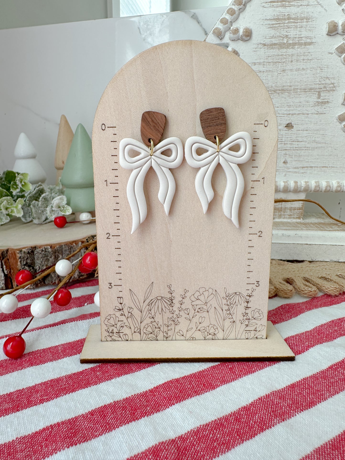 Neutral Bow Earrings