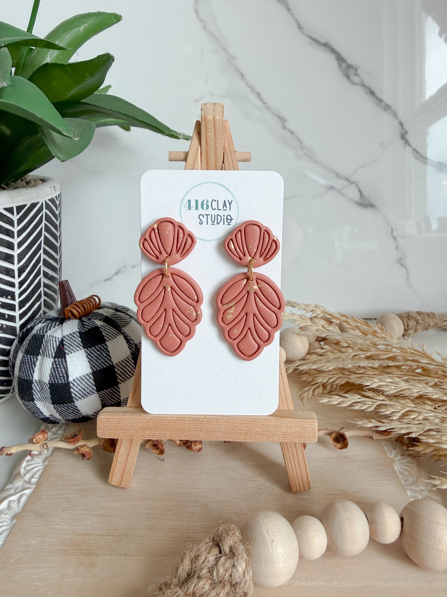 Autumn Petal Drop Earrings