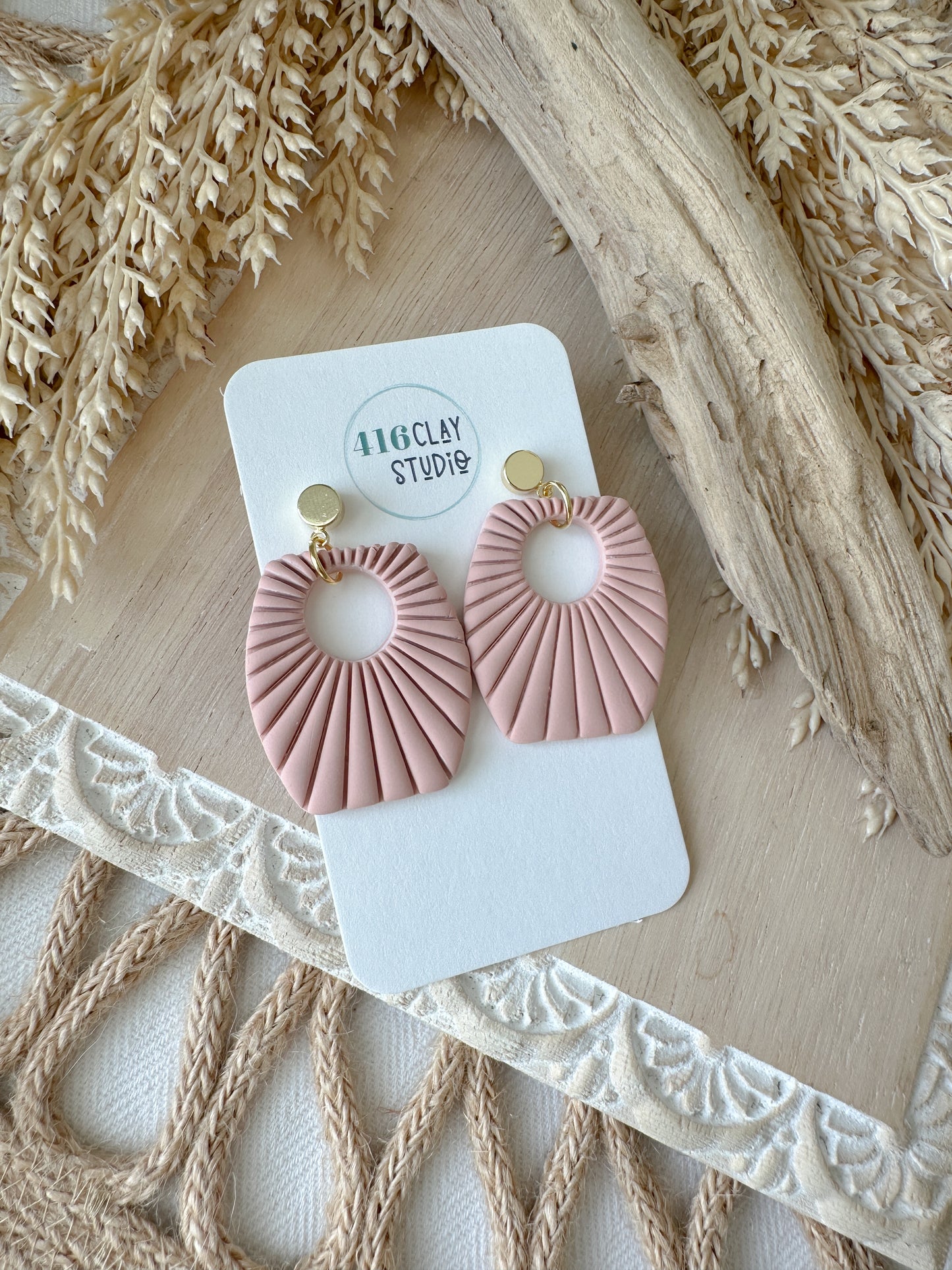 Costal Embossed Earrings (4 color options)
