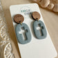 Cutout Cross Earrings (three color options)