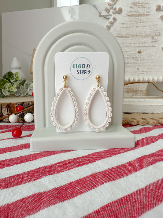 Scalloped Teardrop Earrings