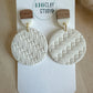 Round Faux Rattan Earrings (two options)