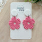 Embossed Flower Earrings (six color options)
