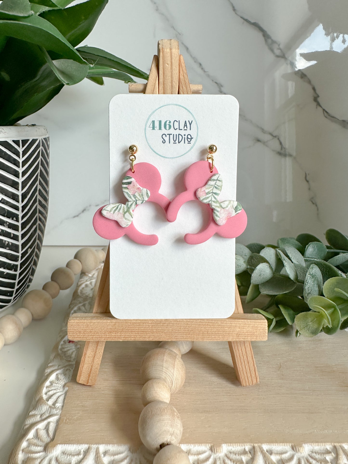 Tropical Mouse Ear Headband Earrings