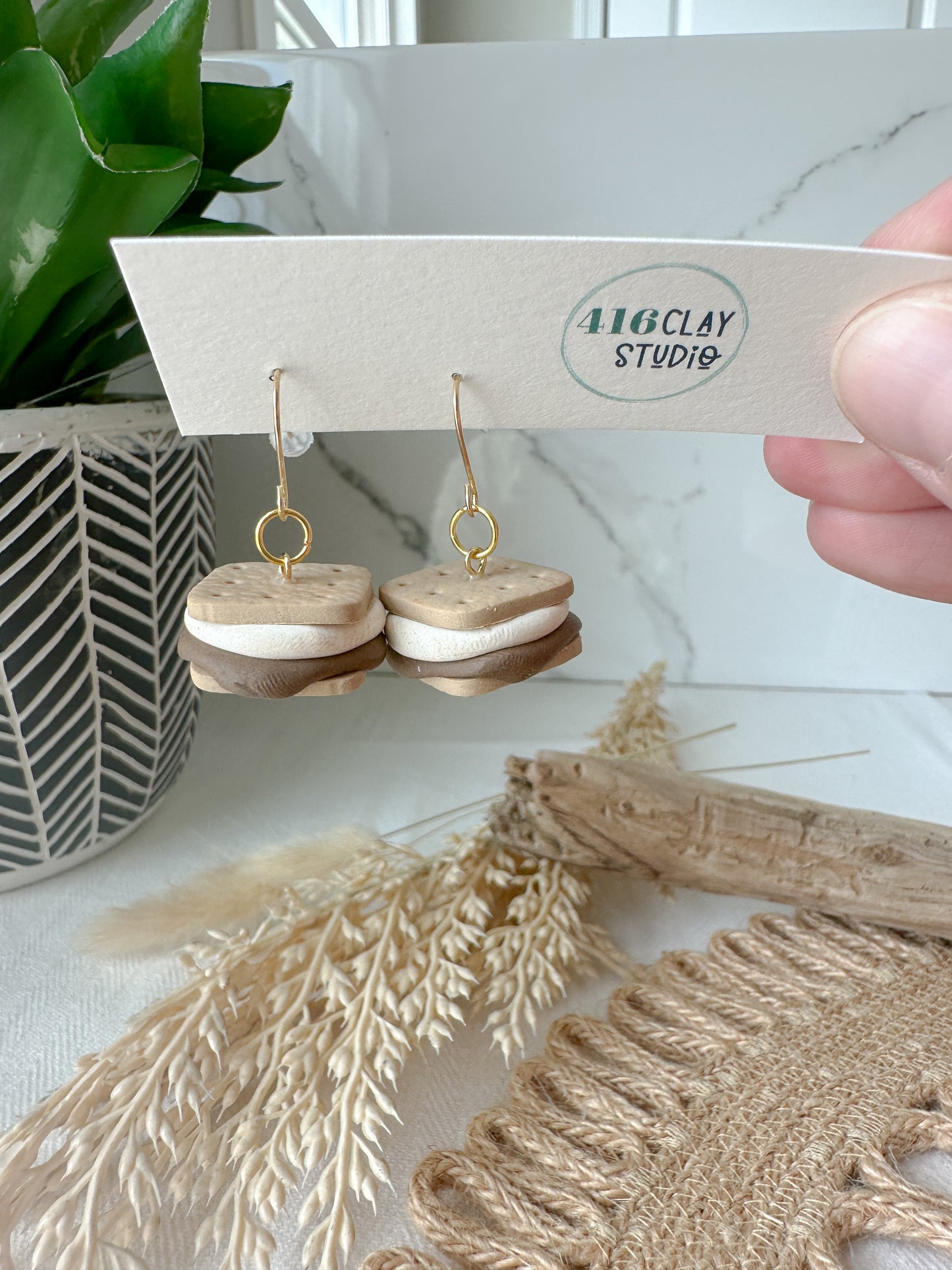 S’more Dangle Earrings
