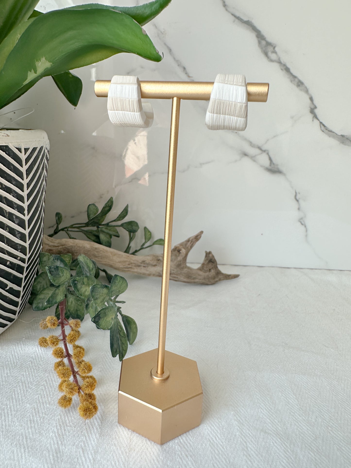 Neutral Huggie Earrings