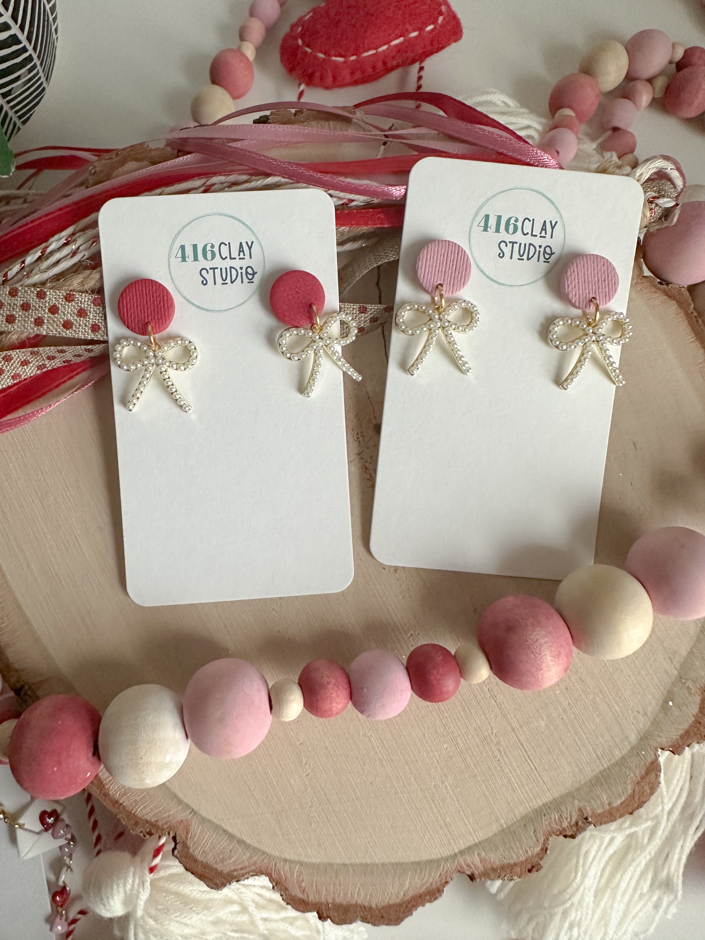 Pearl Bow Earrings