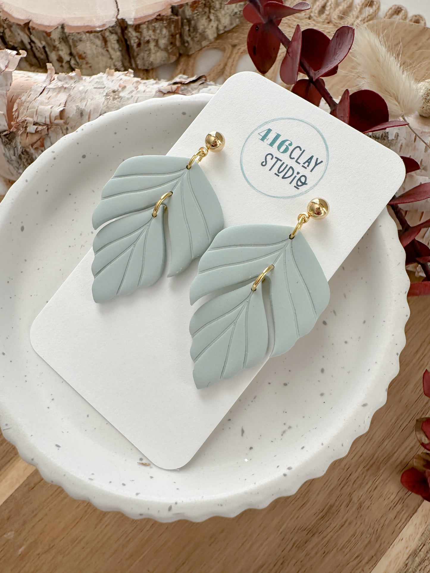 Botanical Dangle Earrings (4 color options)