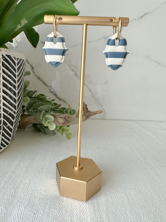 Dainty Charm Hoop Earrings (three color options)