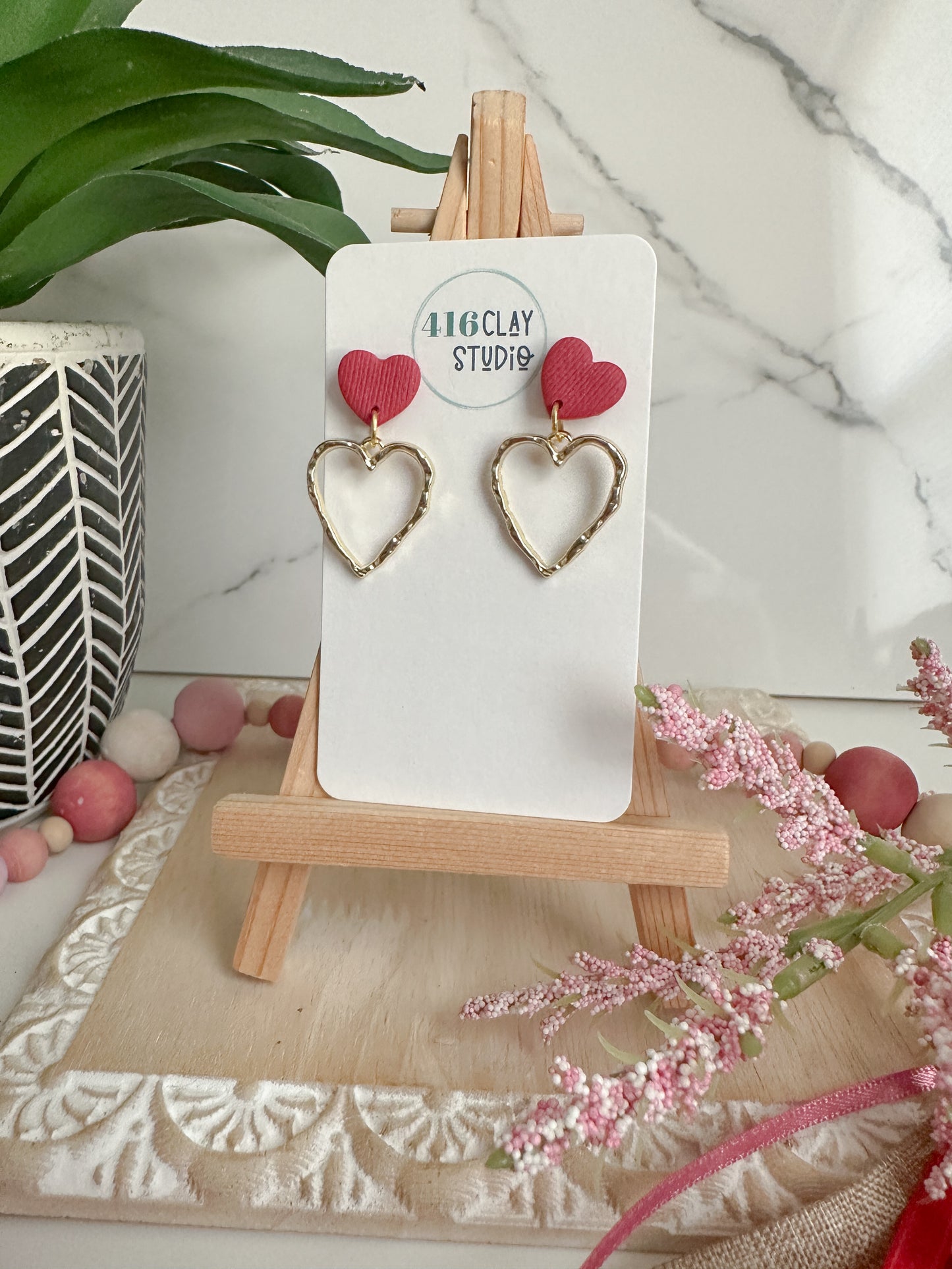 Gold Heart Earrings