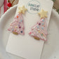 Pinkmas Tree Earrings