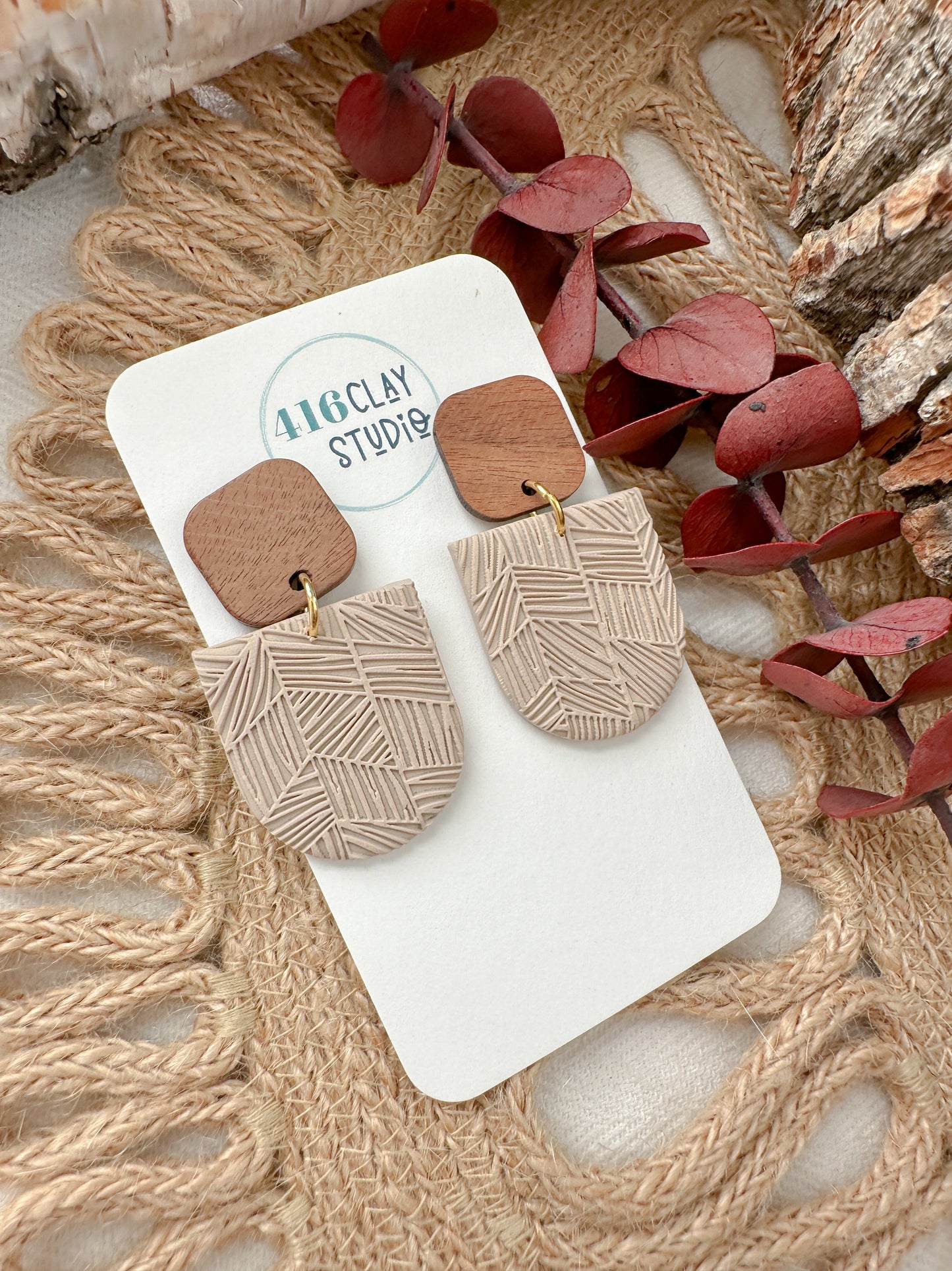 Textured Dangle Earrings (4 color options)
