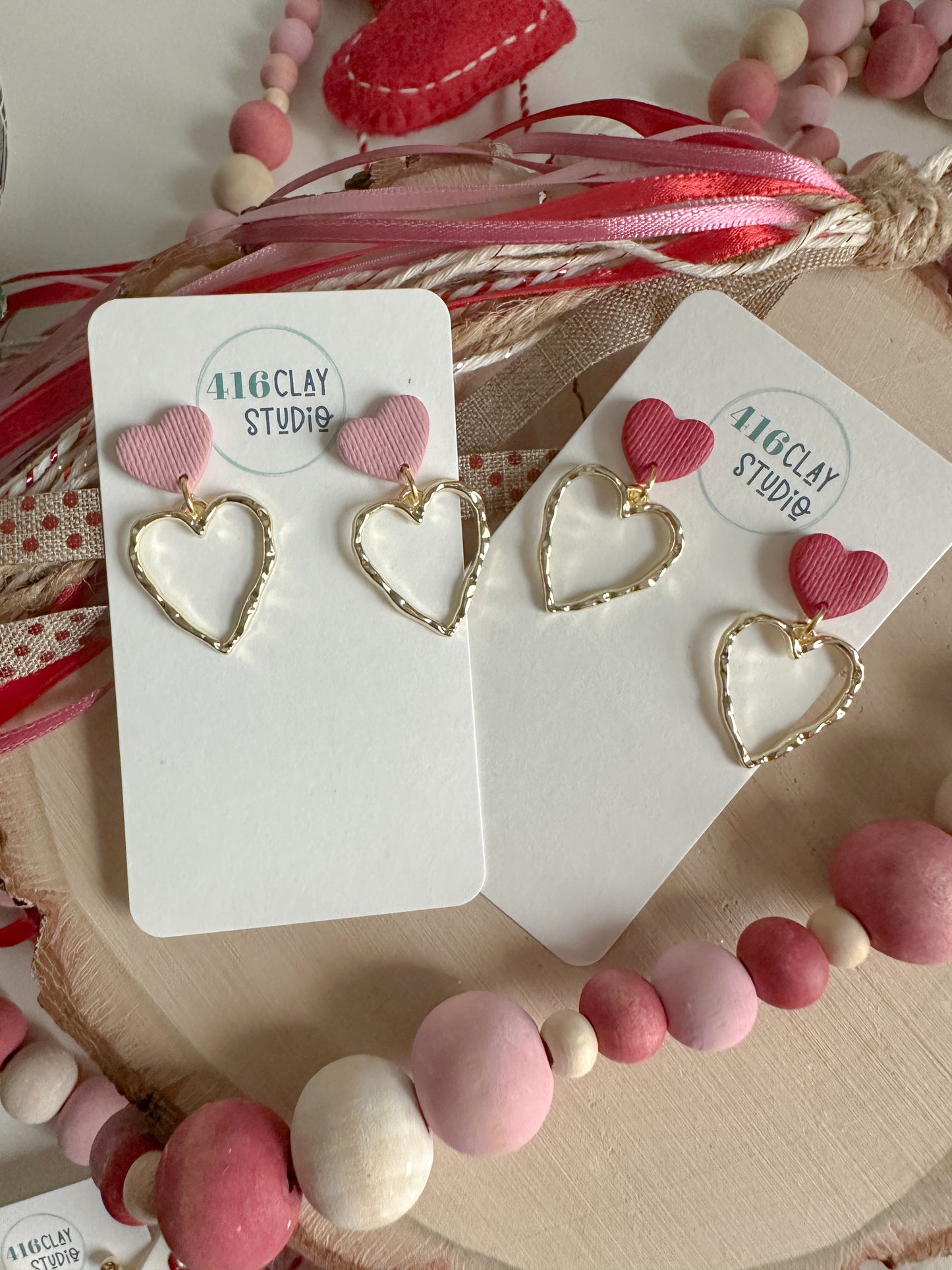 Gold Heart Earrings