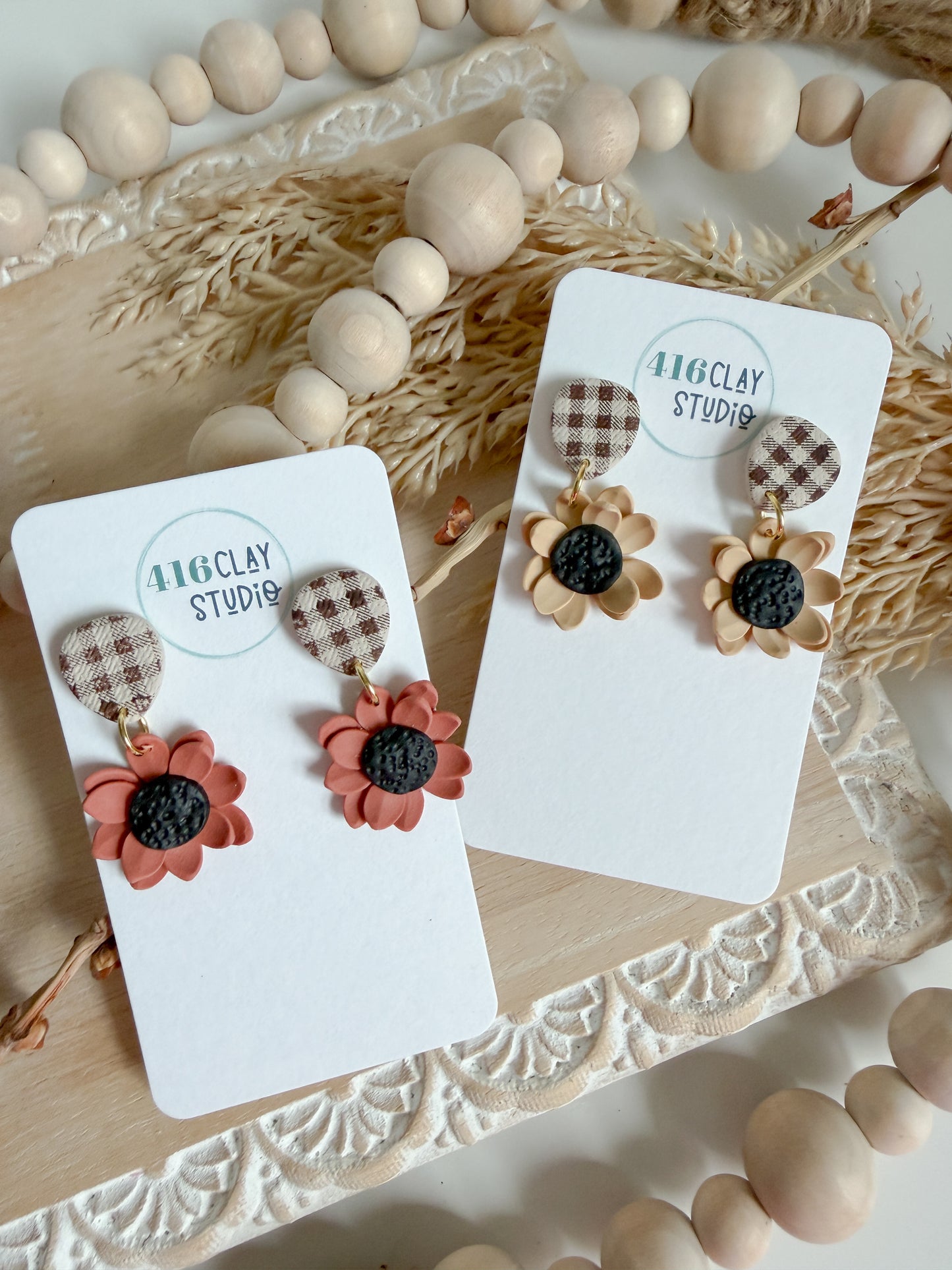 Autumn Flower Dangle Earrings