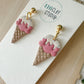 Ice Cream Cone Dangle Earrings (two flavors)