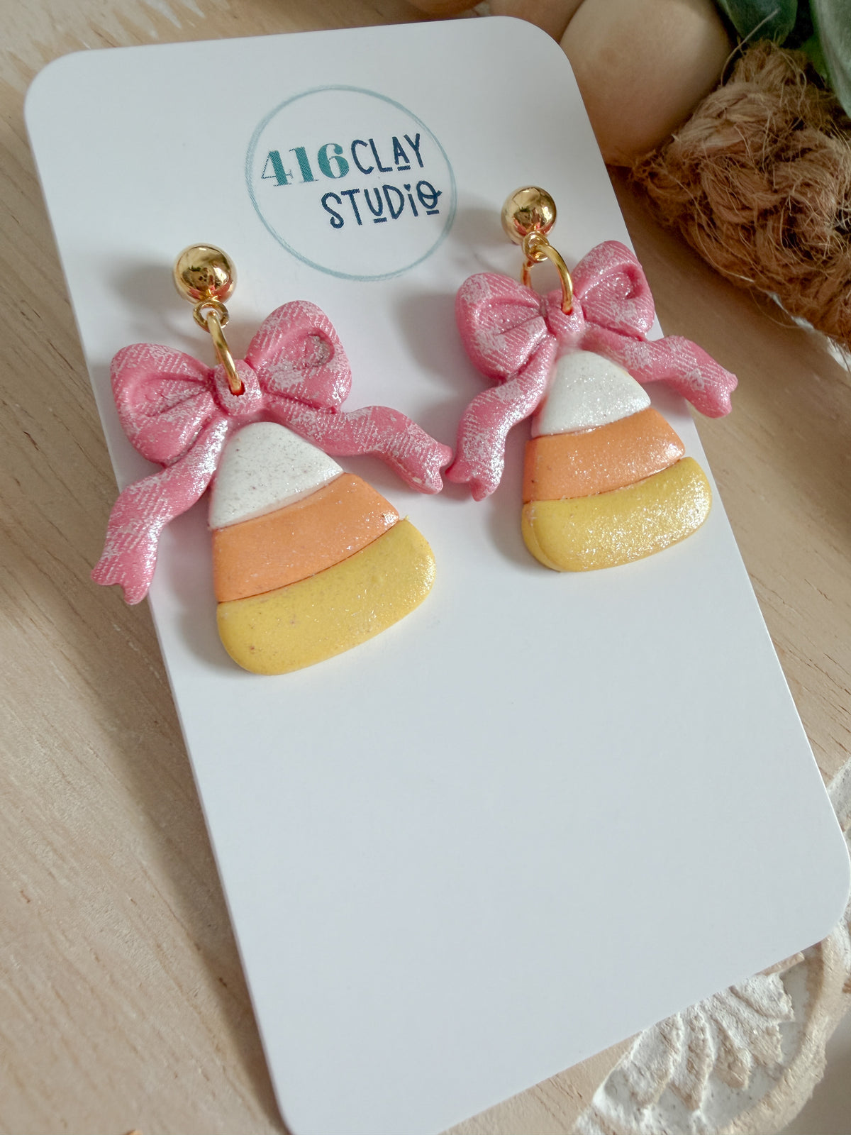 Candy Corn Earrings