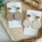 Round Faux Rattan Earrings (two options)