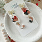 Christmas Calico Cat Earrings