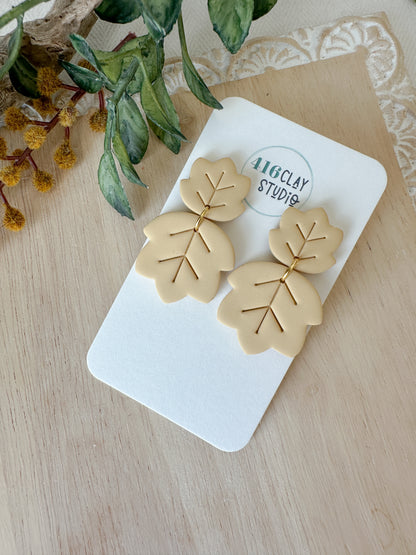 Autumn Leaf Dangle Earrings (three color options)
