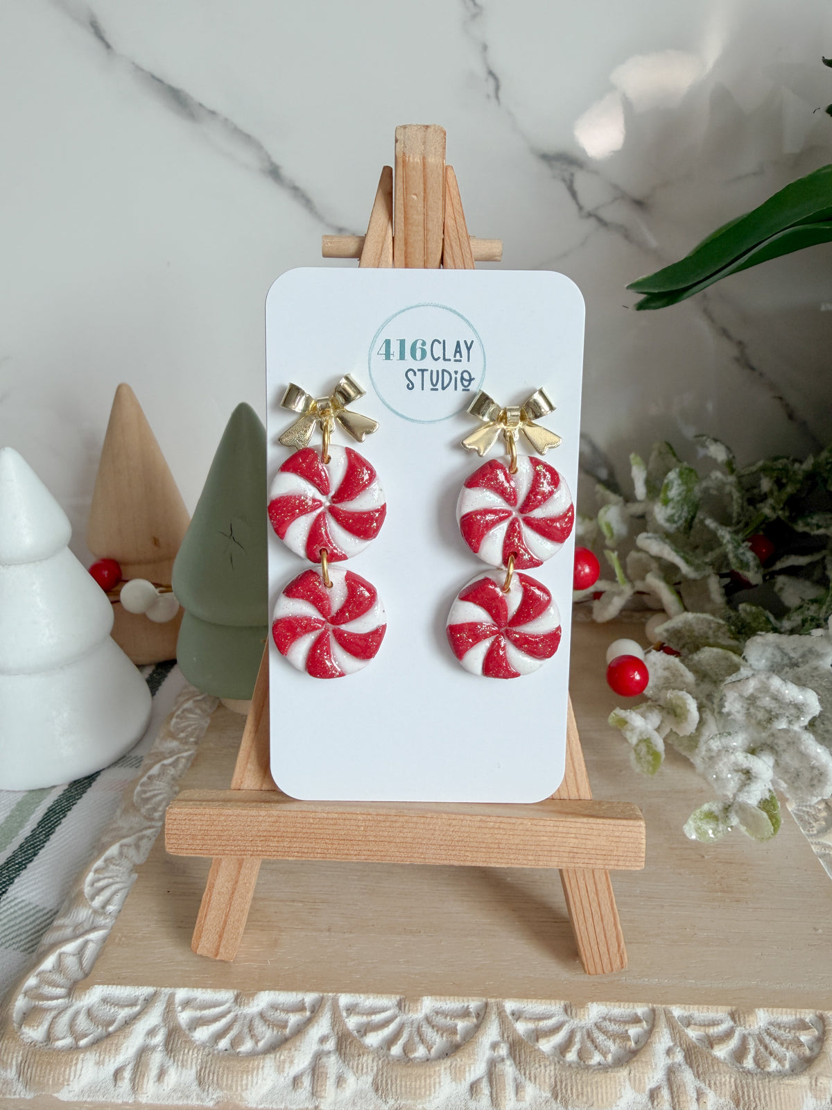Peppermint Candy Earrings