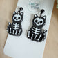 Skeleton Cat Earrings