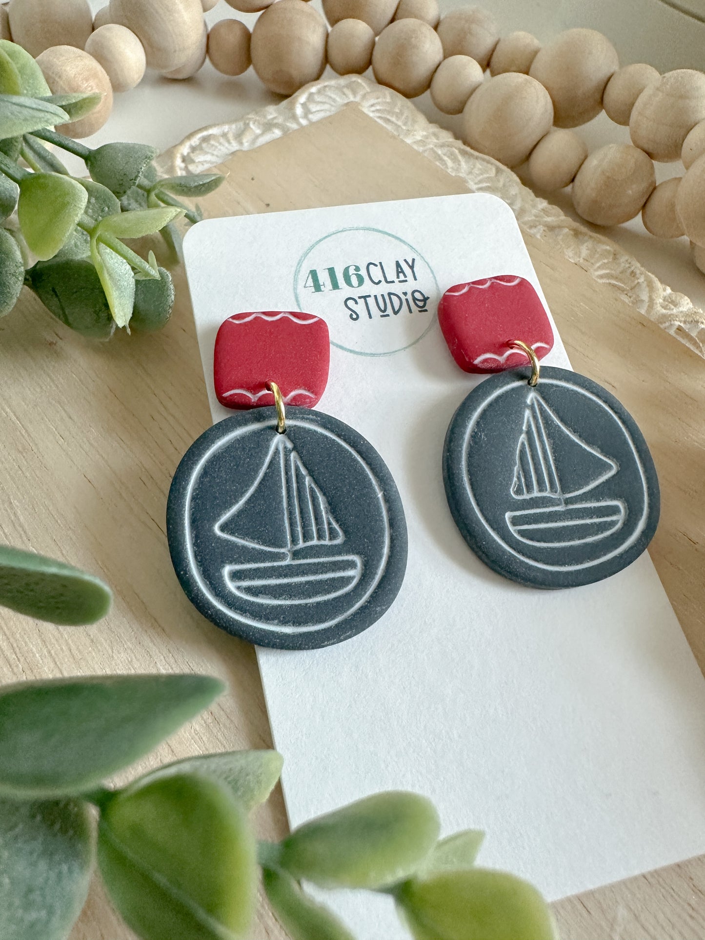 Coastal Sailboat Earrings