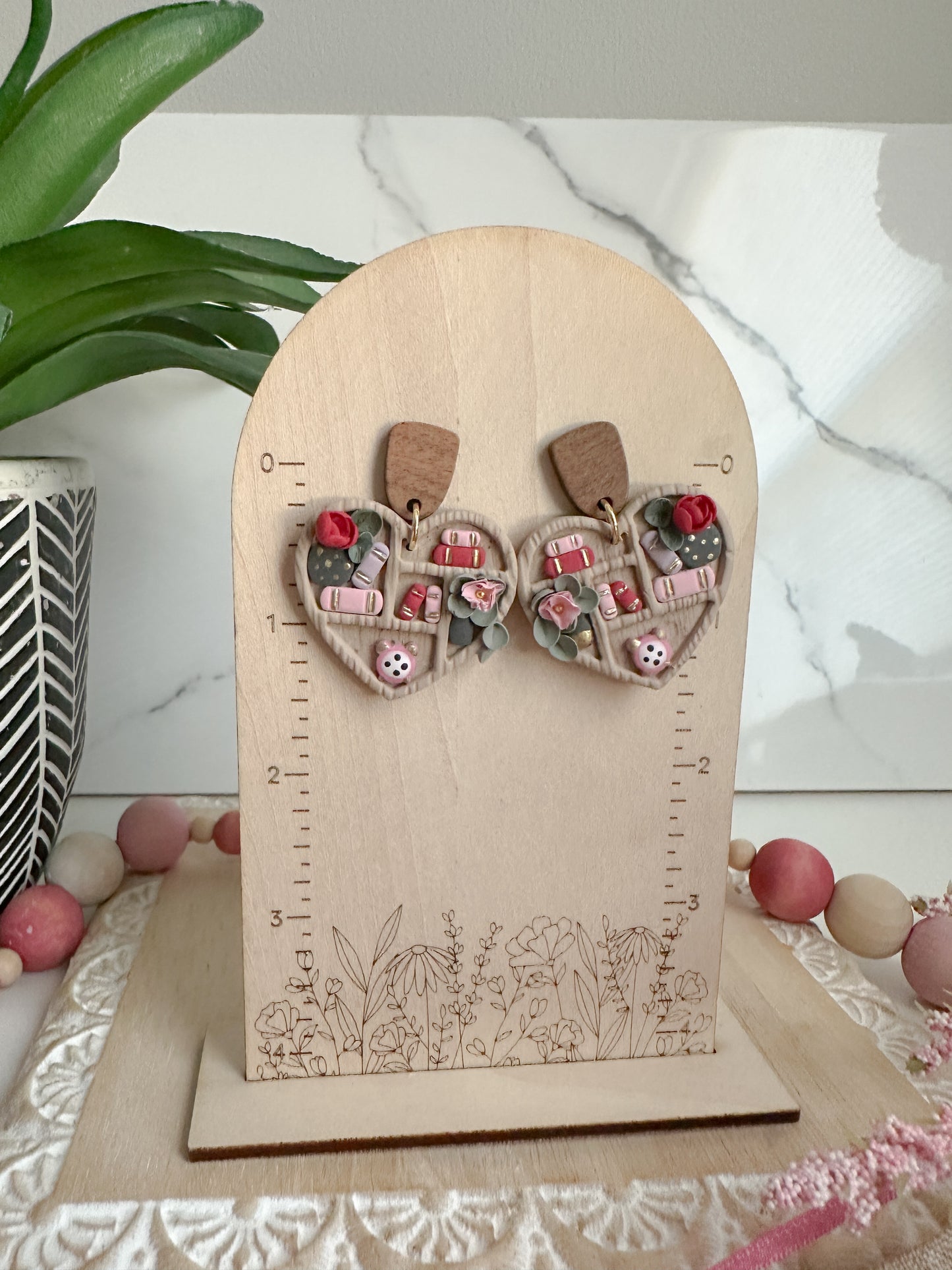 Heart Bookshelf Earrings
