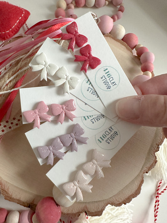 Sparkle Bow Stud Earrings