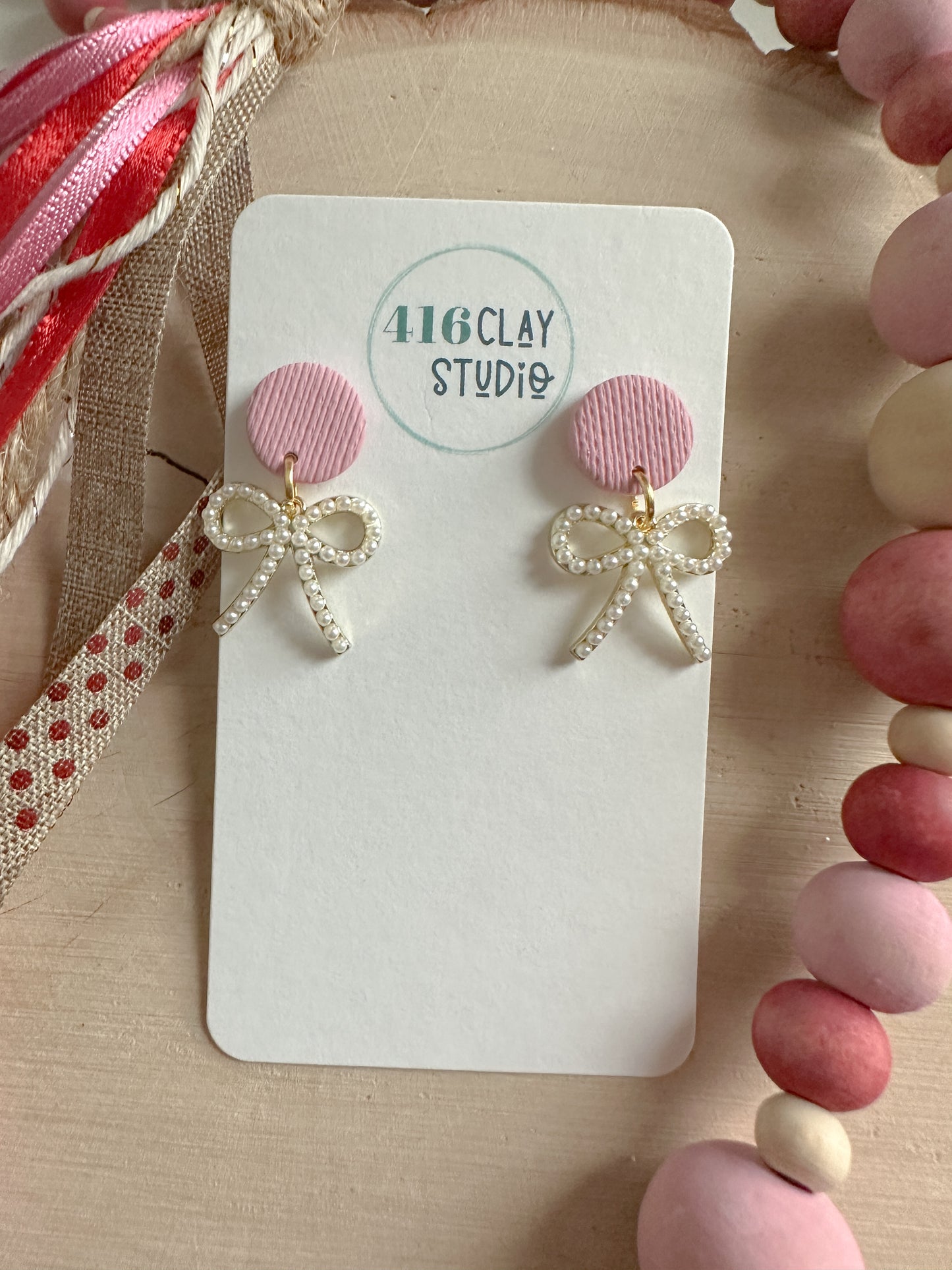 Pearl Bow Earrings