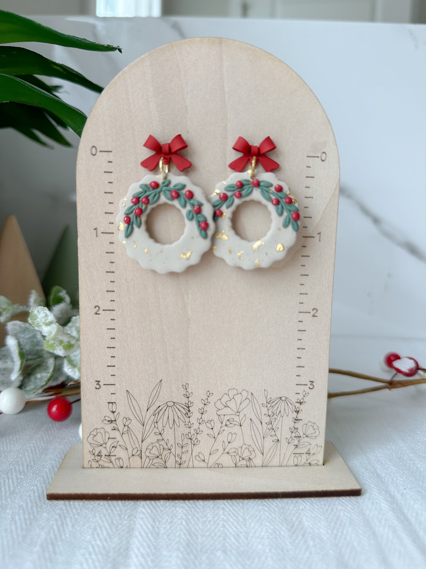Christmas Wreath Earrings