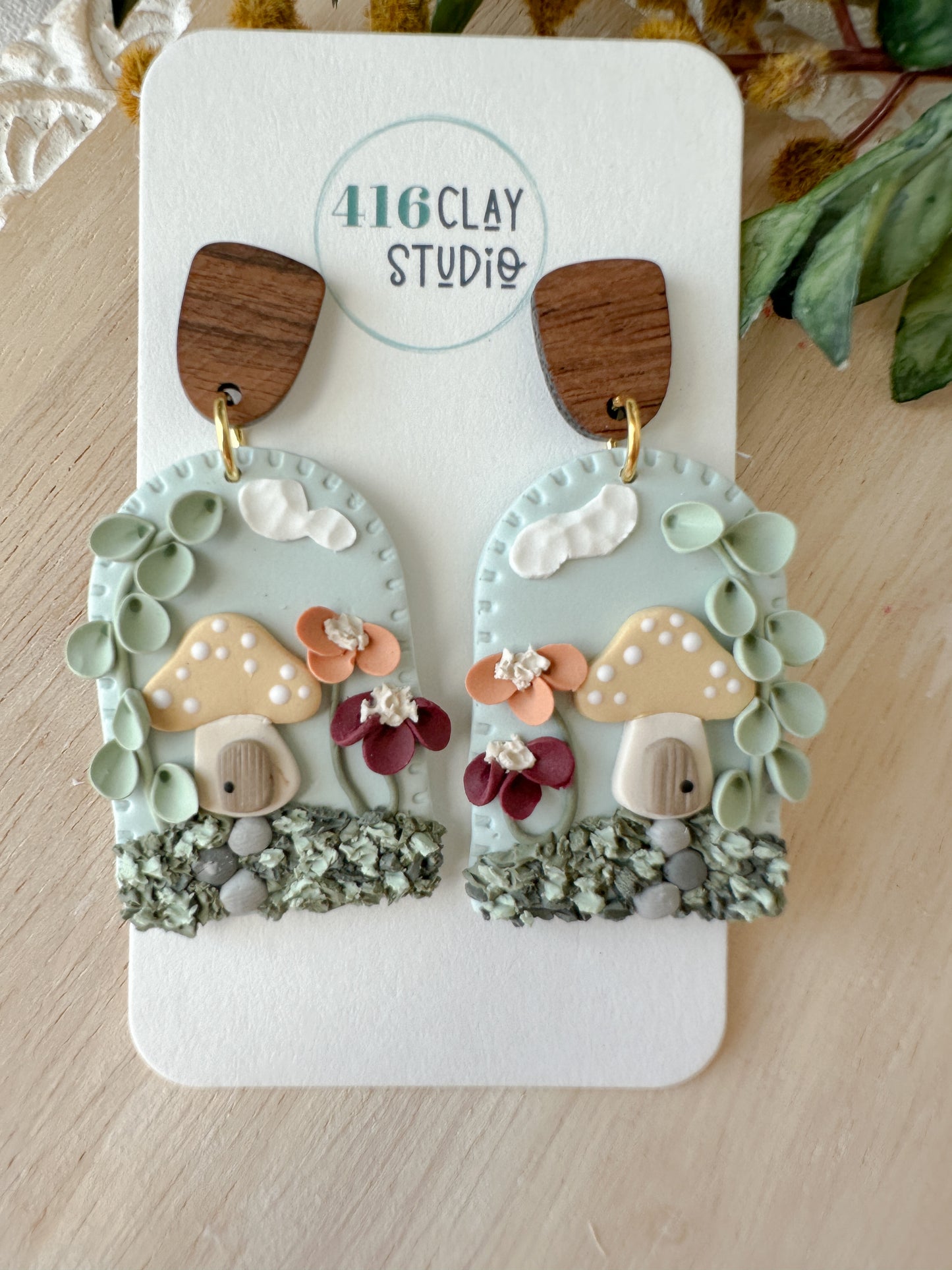 Mushroom Village Earrings